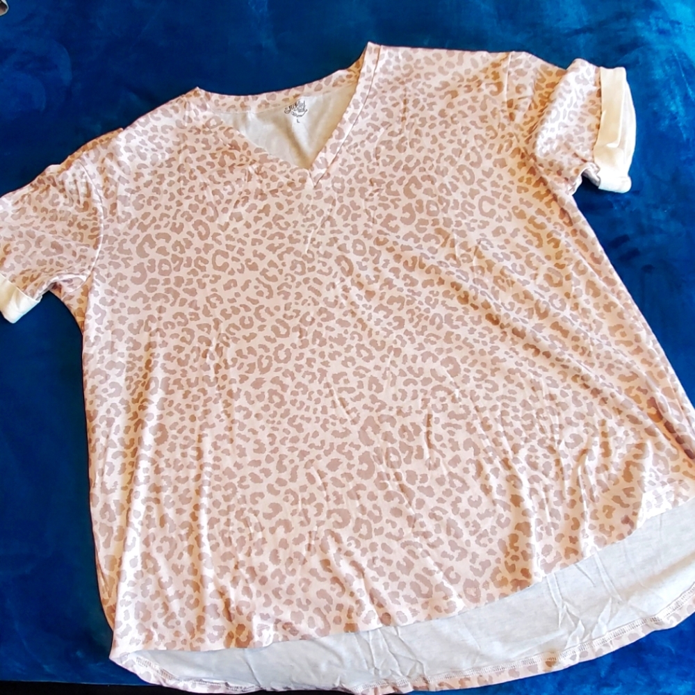 EUC Tickled Teal Shirt L